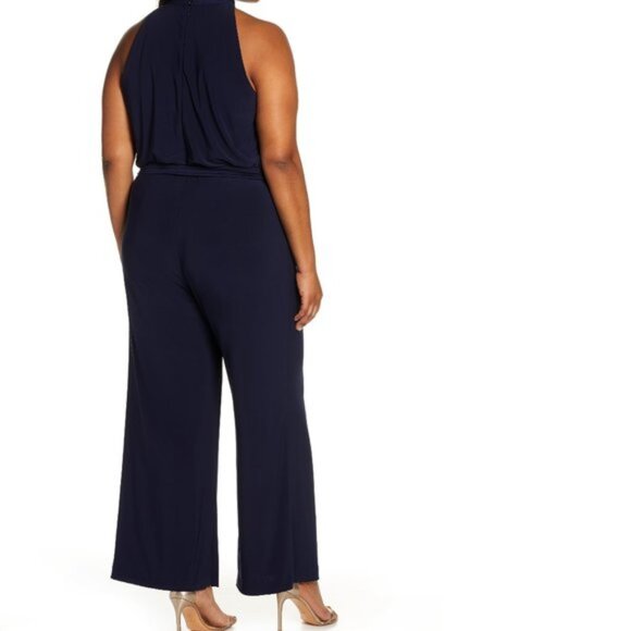 Plus Size Women's Vince Camuto Ruffle Collar Jumpsuit - Picture 2 of 10